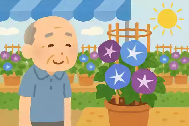 咲きつづく 朝顔市の 朝顔よNEW!