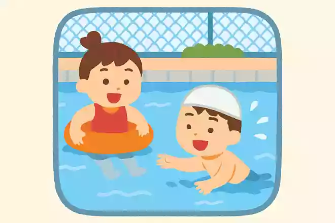 お水の中に入って遊んだり泳いだりするところはどこでしょう?