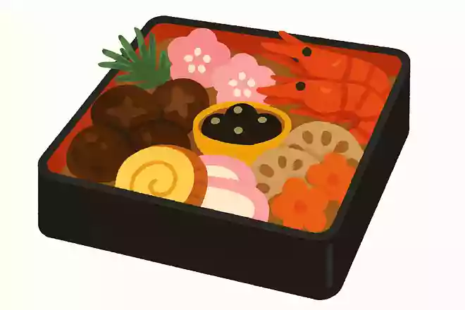 お正月に食べる「さまざまな食材や料理を詰めた箱」をなんという?