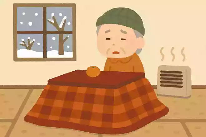 とても寒い日にこたつがある部屋にたったひとり。その人はこたつに入っていますか?