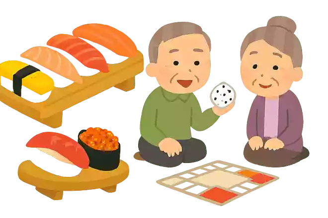 寿司とかけて、すごろくとときます、その心は最後はあがりです。