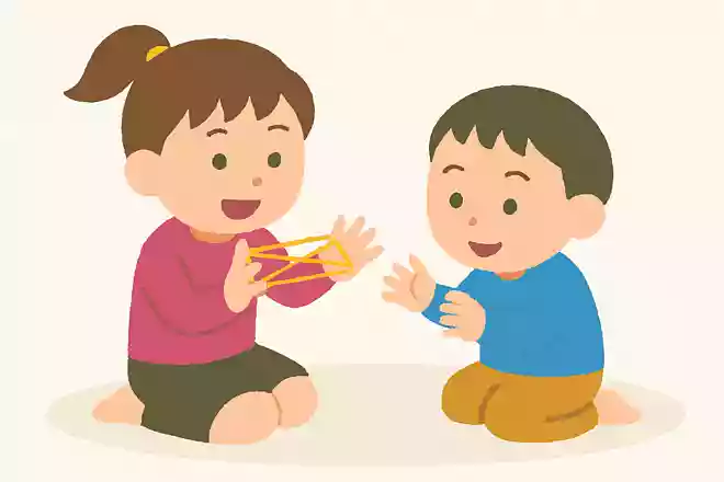 輪ゴム遊び