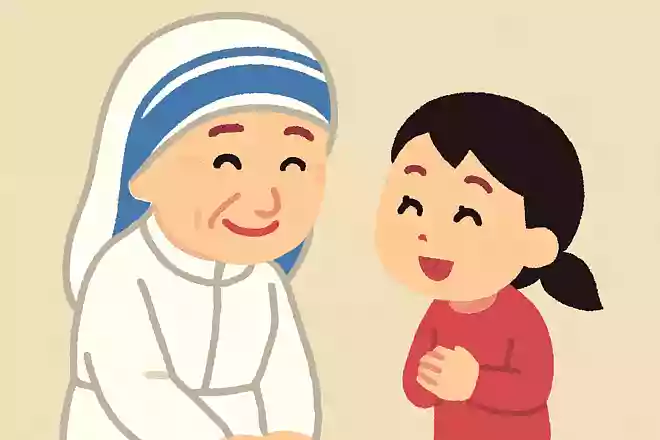 平和は微笑みから始まります。マザー・テレサ