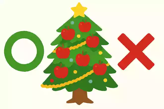 クリスマスツリーに使われている木はみんなも大好きなリンゴの木。〇か✖か。