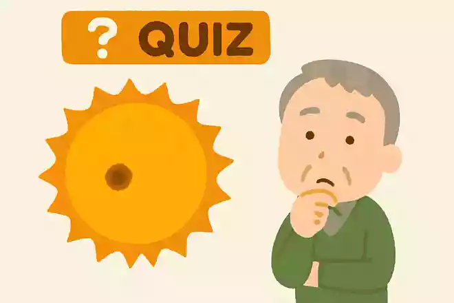 太陽の表面には黒っぽい点があります。その点の名前はなんでしょうか?NEW!
