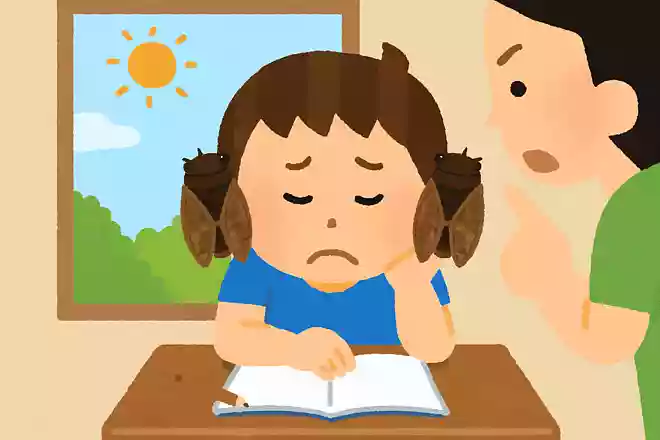 説教に 耳せんがわりの 蝉の声