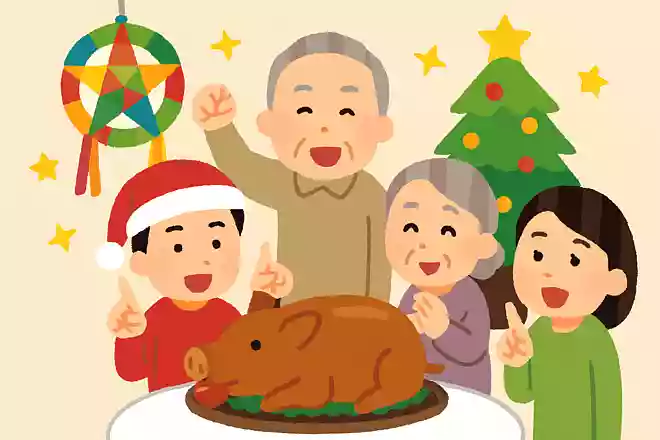 フィリピンのクリスマスでは、何の丸焼きが食べらているでしょうか?