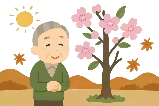 季節外れの温暖な気候が続く小春日和に、通常とは異なる季節に咲く花のことを何と呼ぶでしょうか？