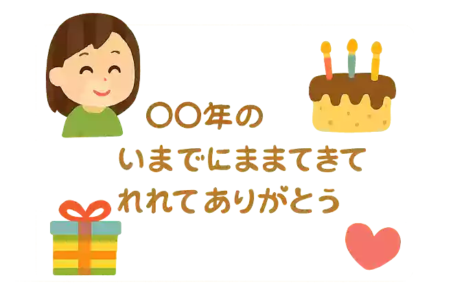 ◯年前の今日、この世に生まれてきてくれてありがとう