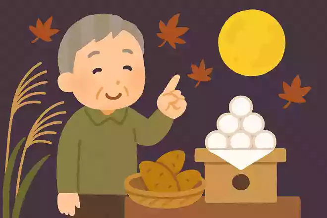 満月から少し欠けた月を見る、別名「豆名月」や「芋名月」と呼ばれるお月見のことを何というでしょうか?