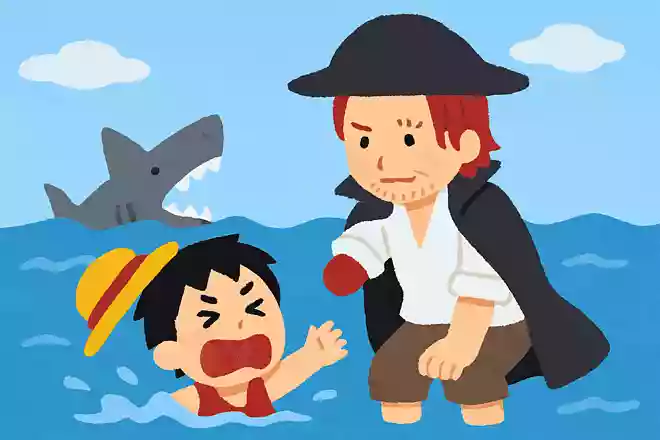 シャンクスがルフィを助けるために無くした体の一部はどこでしょう？