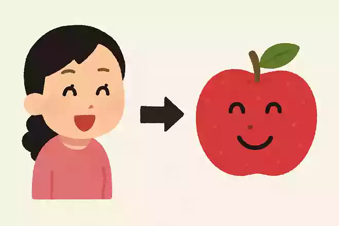 お母さんが笑顔になると変身してしまう果物はなんでしょう?