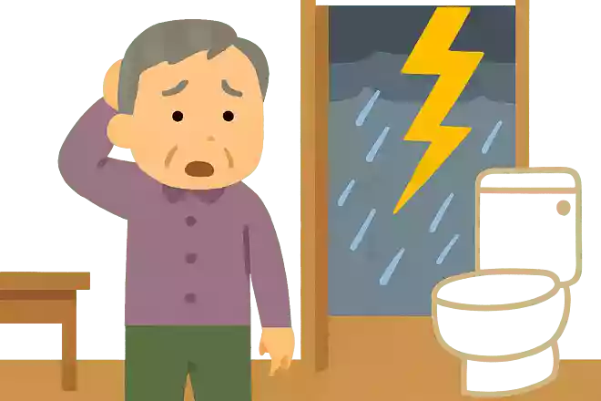 雷がなった場合、家の中に危険な場所があります。それはどこでしょうか?