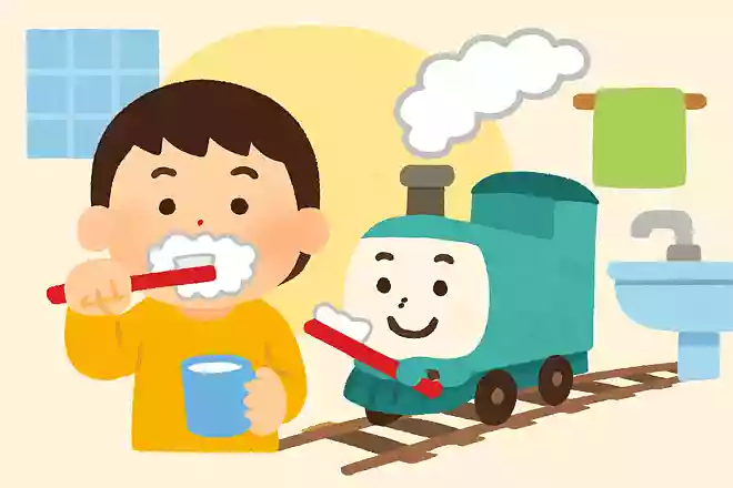 はみがきれっしゃ しゅっぱつしんこう！くぼまちこ