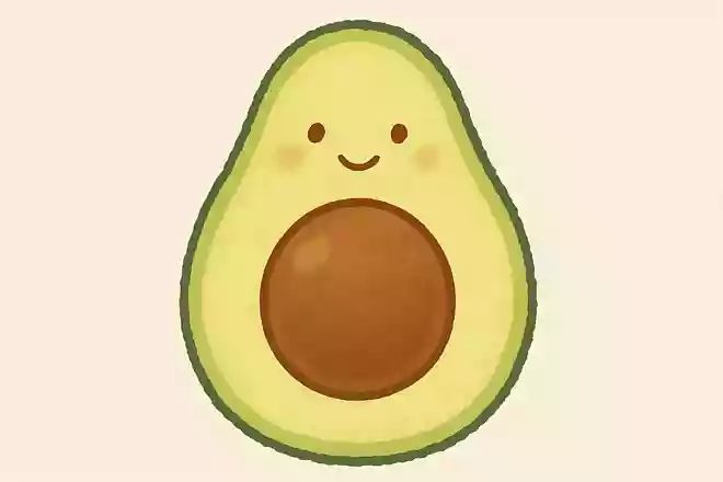 真ん中に大きな種があります