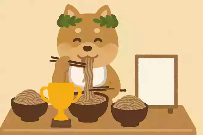 犬が蕎麦の大食い大会で優勝。どんな蕎麦だったでしょう?