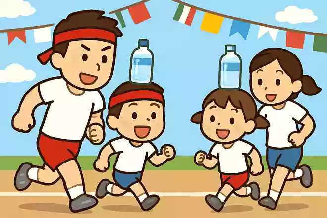 ペットボトル親子対決