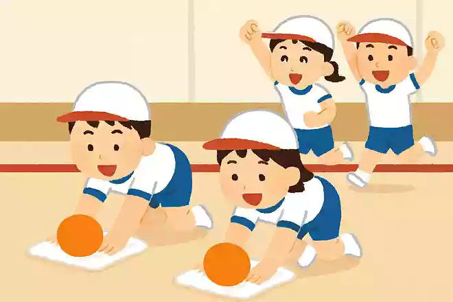 雑巾がけボール運びリレー