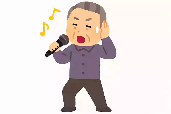カラオケで高い声で歌うためには、片手で何をするといいでしょうか?