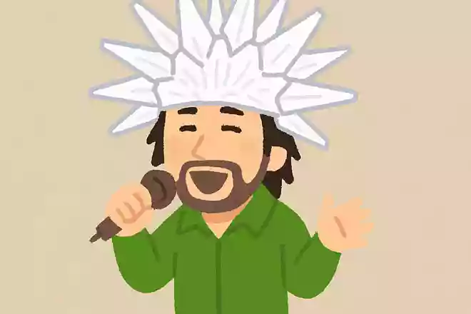 ジェイ・ケイさんがライブのときによく身につける被り物といえば?