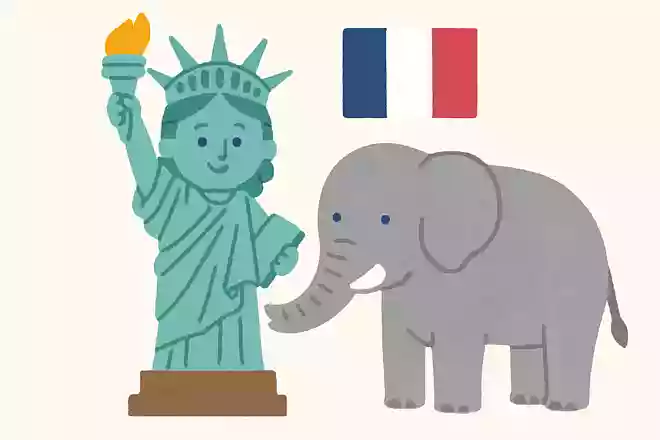 像はフランスからアメリカに贈られたものである