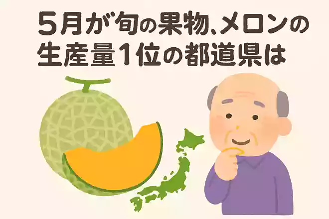 5月が旬の果物、メロンの生産量1位の都道府県はどこでしょうか？