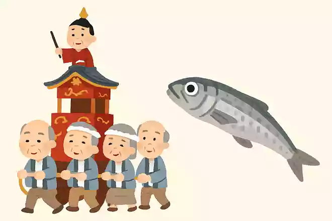 祭りとかけて、煮干しとときます、その心はどちらも山車(出汁)が出ます。