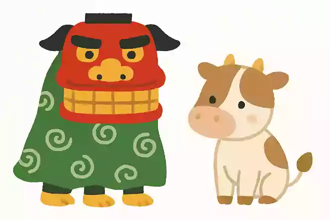 お正月によく見かける獅子舞は何の動物が元になっているでしょうか?