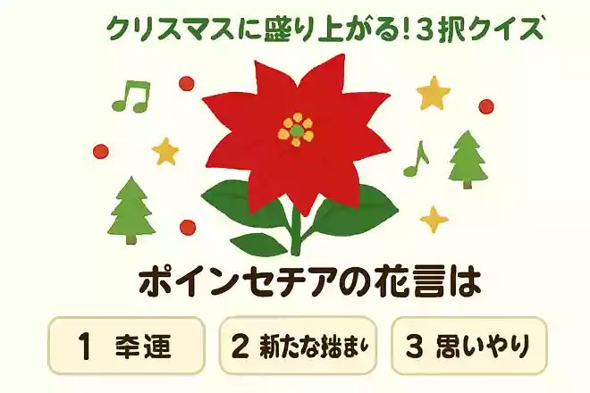 クリスマスのモチーフとなっている「ポインセチア」の花言葉は？