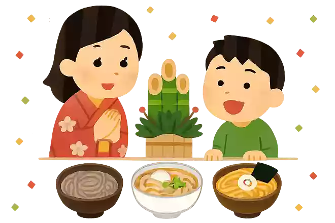 年越しといえばそばですが、お正月に食べるとよい麺類は?