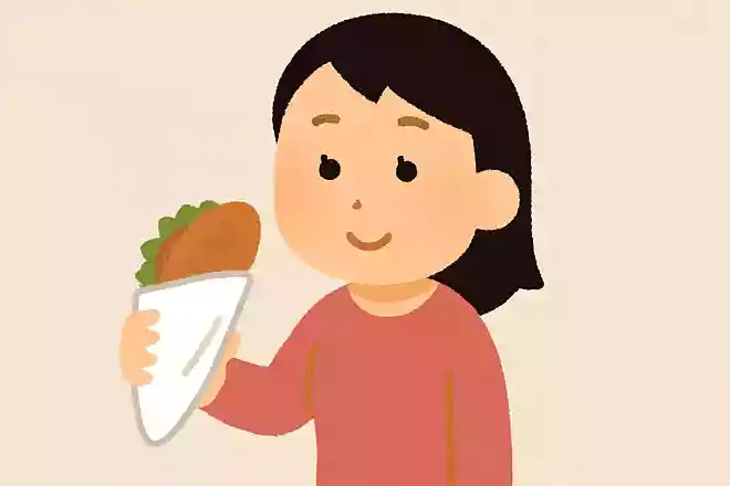 片手で食べられる手頃な食事として親しまれています