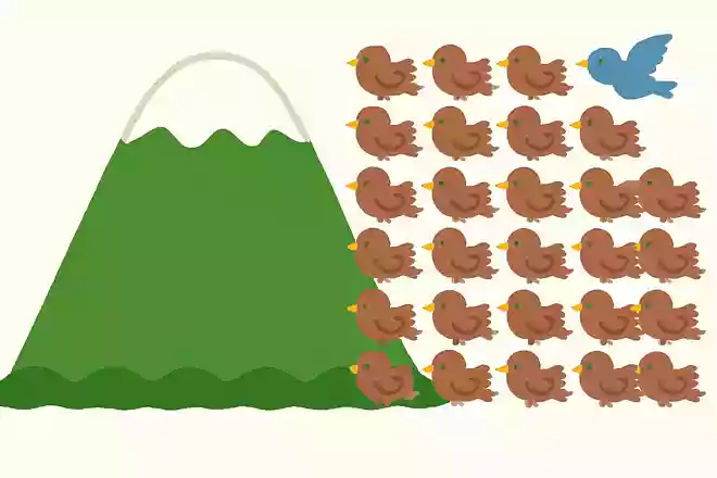 ある山に、鳥が百羽住んでいました。ですが、山から一羽逃げてしまいました。逃げた一羽は何色の鳥だったのでしょうか?