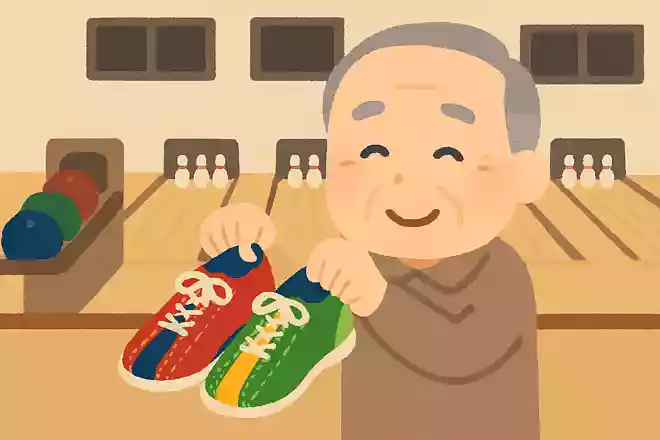 ボウリング場のレンタルシューズは、カラフルではっきりとした色が特徴的です。ボウリングのシューズの色が、はっきりとした色の理由は何でしょうか?