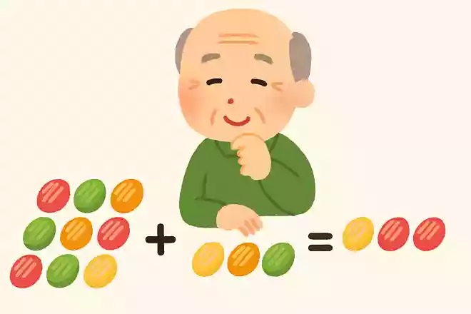 200個の飴を半分で割って5個の飴を加えました。飴はいくつになったでしょうか?