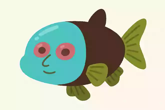 変わった色の頭をしているデメニギス。どんな色でしょうか?