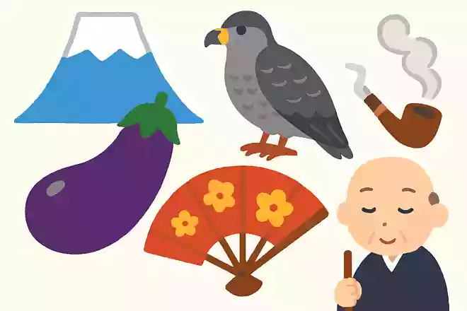 「一富士二鷹三茄子」には「四扇五煙草六座頭」という続きがある