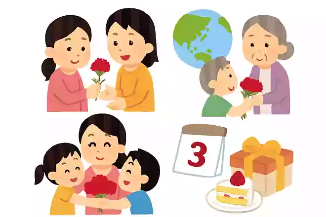 日本ではかつて母の日は3月に定められていた