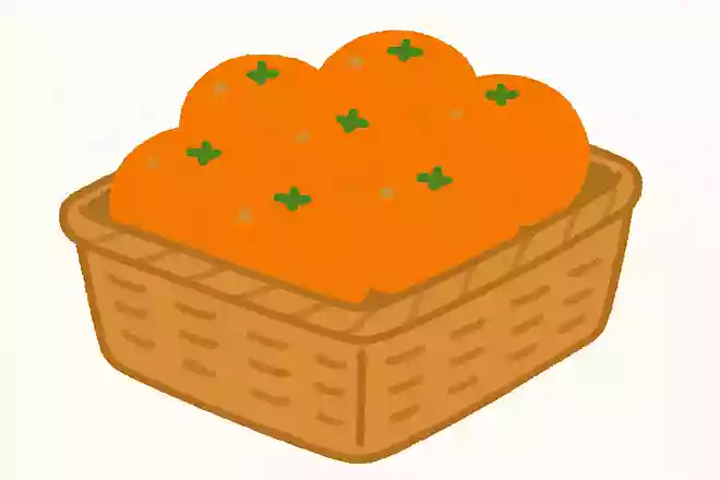 かごにミカンを3つ入れました。さらに4ついれましたが、今かごにはいくつのミカンがありますか?