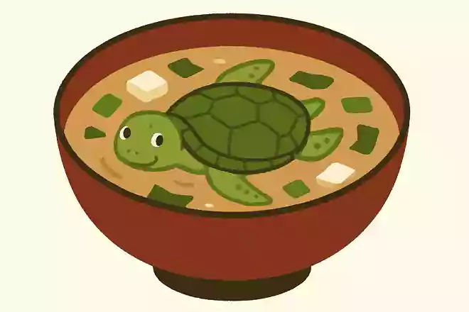 おみそ汁の中を泳いでいるカメってどんなカメ?