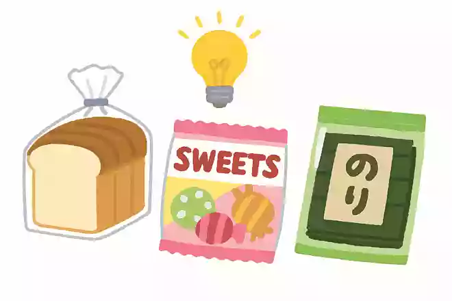 パン、お菓子、海藻の中で思わず買ってしまいそうになるのはどれでしょうか?