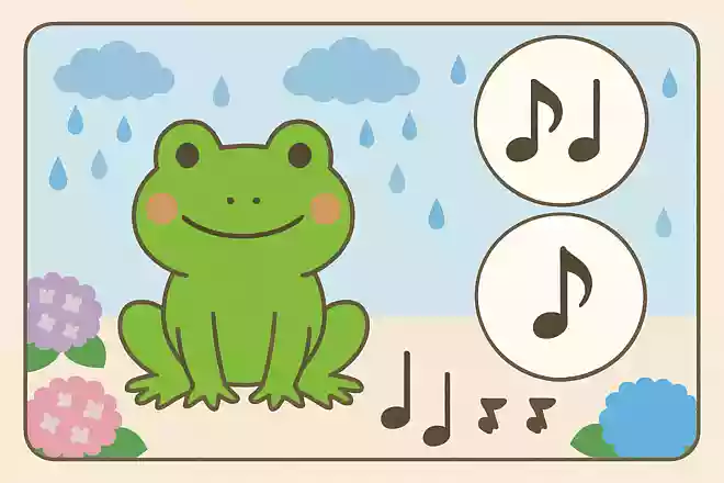 『かえるのうた』に登場するかえるの鳴き声は次のうちどれでしょうか?