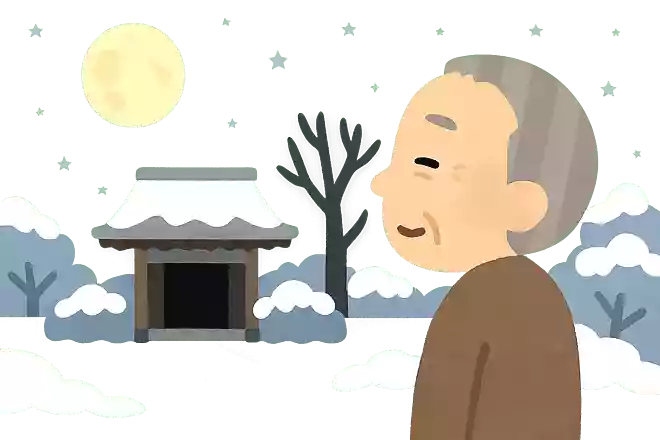 寒月や 門なき寺の 天高し