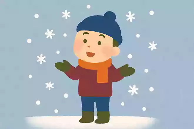 寒い日に空から降ってくる冷たくて白い物は何でしょうか?