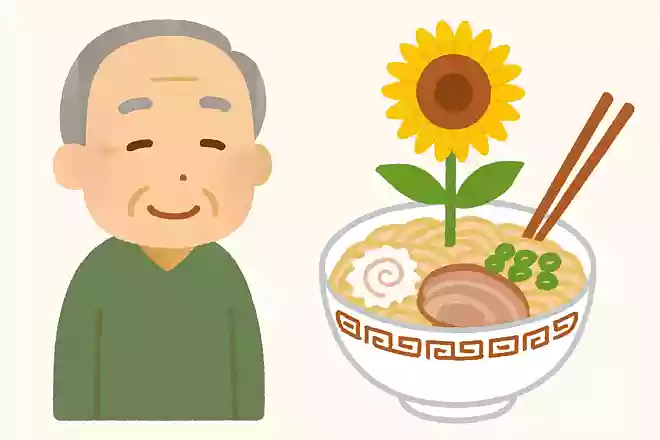 ラーメンを注文すると出てくる花は何でしょう?