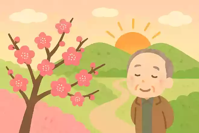梅が香に のっと日の出る 山路かな