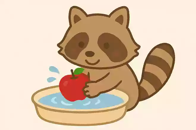 たべものをあらってたべるきようなどうぶつは?