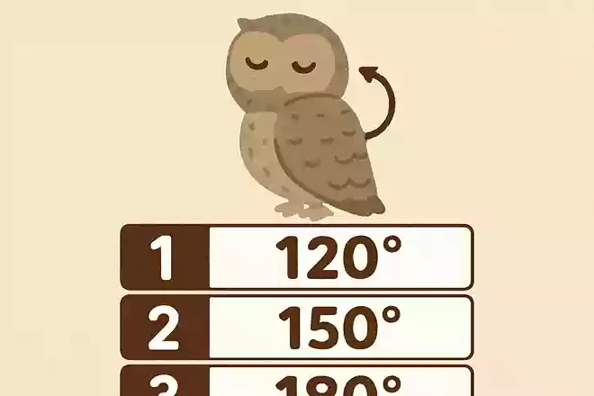 フクロウの首は最大でどのくらい回るでしょう?NEW!