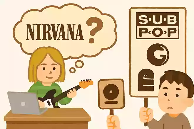 ニルヴァーナがファーストアルバムをリリースしたレーベルはどれでしょう?