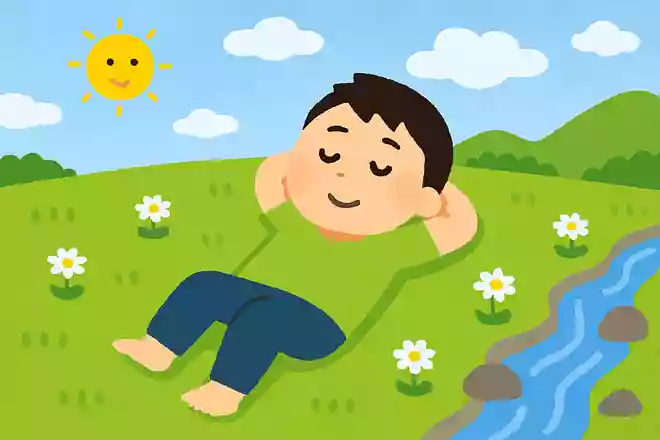 休息は怠惰ではない。夏の日に草の上で横になって水のせせらぎを聞いたり、雲が空を横切るのを眺めることは、ほとんど時間の浪費ではない。ジョン・ラボック