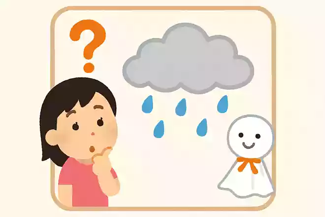 海外の天気予報では雨のときどんなマークを使うでしょう?